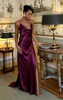 Elegant Green Draped Neckline Maxi Dress