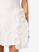 Elegant Floral Sleeveless Keyhole Mini Dress