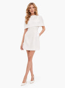 Elegant Cape-Layered Mini Dress